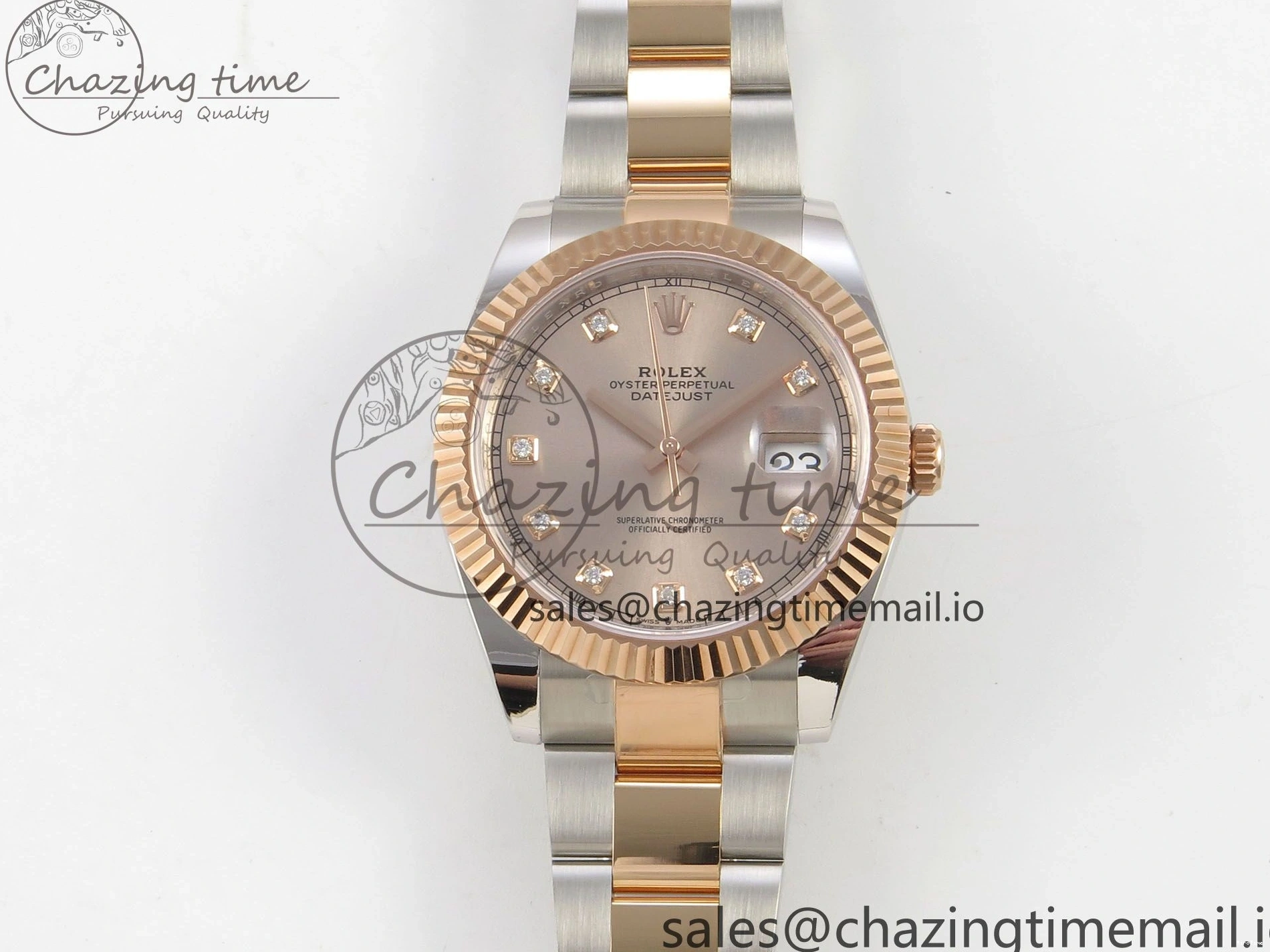 MiroTime 1218 Colorful DateJust 41 126331 SS RG ARF 1:1 Best Edition RG Diamonds Dial on Oyster Bracelet SH3235 (Weighted) 185